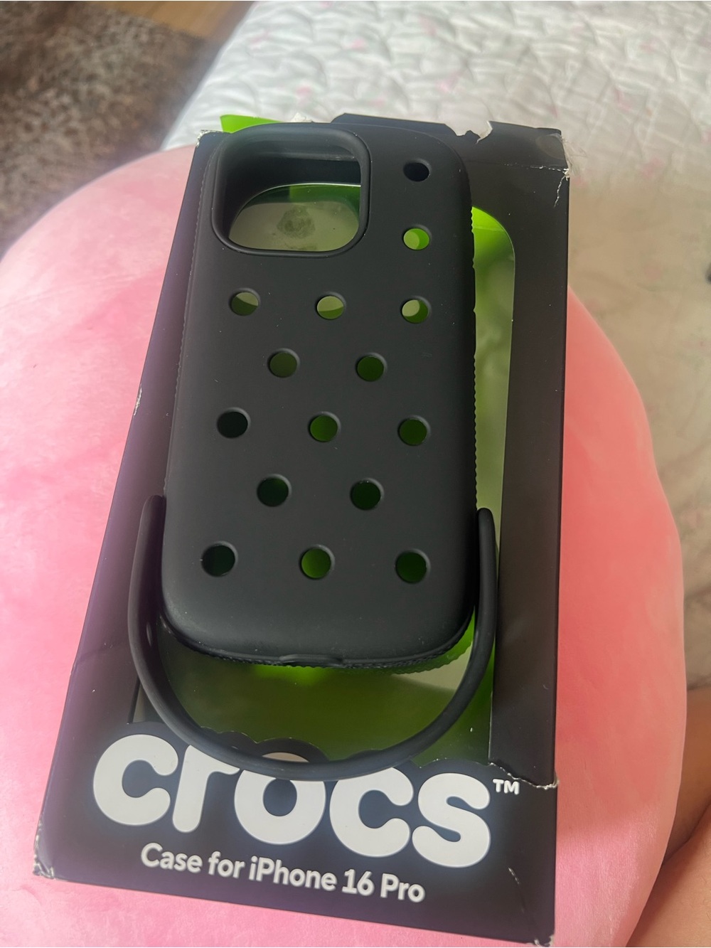 Crocs Black Iphone 16 Pro Case EUC